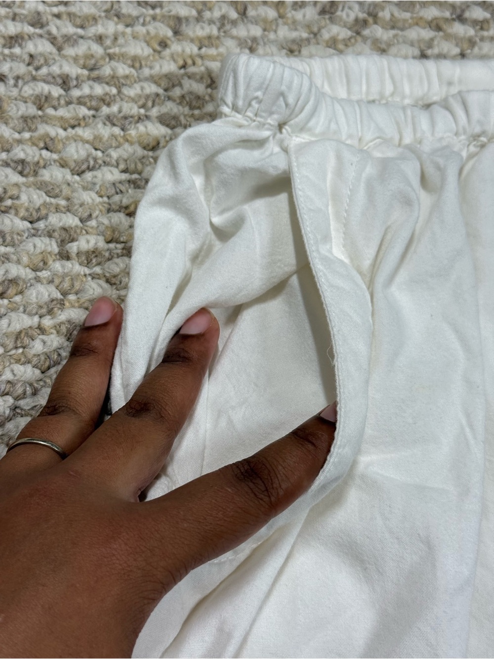 Free People White Perfect Parachute Ruched Drawstring Bubble Hem Midi Boho Skirt - Picture 6 of 10